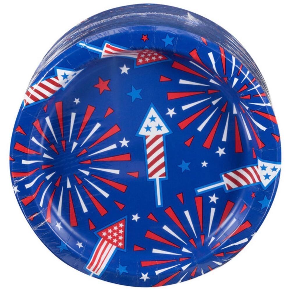 2 pk Pizazz 10” Patriotic Plates 100 ct
